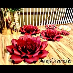 Burgundy Paper flower